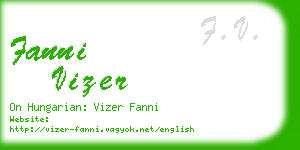 fanni vizer business card